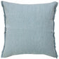 20" Blue Cotton Throw Pillow Cover with Fringe