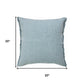 20" Blue Cotton Throw Pillow Cover with Fringe