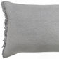 14" X 36" Gray Lumbar Cotton Throw Pillow Cover
