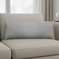 14" X 36" Gray Lumbar Cotton Throw Pillow Cover