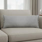 14" X 36" Gray Lumbar Cotton Throw Pillow Cover