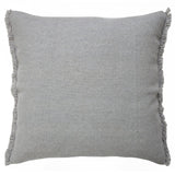 20" Gray Cotton Throw Pillow Cover