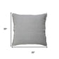 20" Gray Cotton Throw Pillow Cover