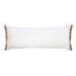 14" X 36" Red Lumbar Cotton Throw Pillow Cover
