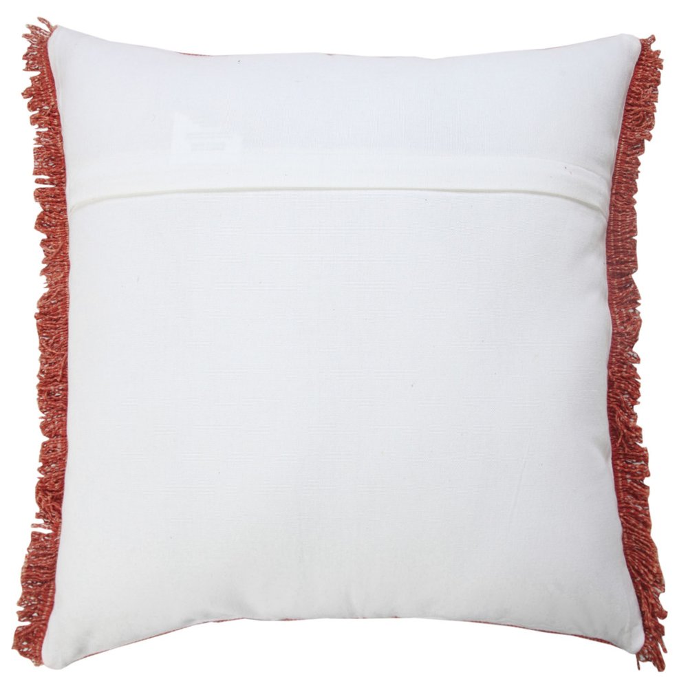 20" Red Cotton Throw Pillow Cover