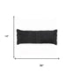 14" X 36" Black Lumbar Cotton Throw Pillow Cover