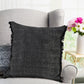 20" Black Cotton Throw Pillow Cover