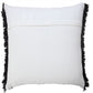 20" Black Cotton Throw Pillow Cover