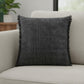 20" Black Cotton Throw Pillow Cover