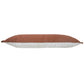 14" X 36" Brown Lumbar Cotton Throw Pillow Cover