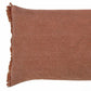 14" X 36" Brown Lumbar Cotton Throw Pillow Cover