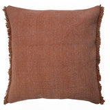 20" Brown Cotton Throw Pillow Cover