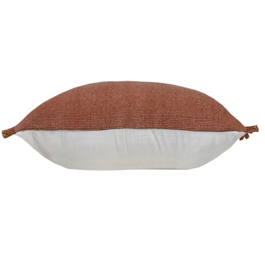 20" Brown Cotton Throw Pillow Cover