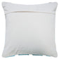 20" Blue And White Geometric Cotton Throw Pillow Cover with Texture