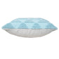 20" Blue And White Geometric Cotton Throw Pillow Cover with Texture
