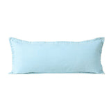14" X 36" Blue Lumbar Cotton Throw Pillow Cover