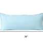 14" X 36" Blue Lumbar Cotton Throw Pillow Cover