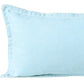 14" X 36" Blue Lumbar Cotton Throw Pillow Cover