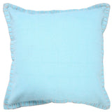 20" Blue Cotton Throw Pillow Cover