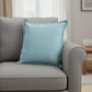20" Blue Cotton Throw Pillow Cover