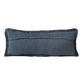 14" X 36" Blue Lumbar Cotton Throw Pillow Cover