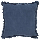 20" Navy Blue Cotton Throw Pillow Cover