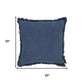 20" Blue Cotton Throw Pillow Cover
