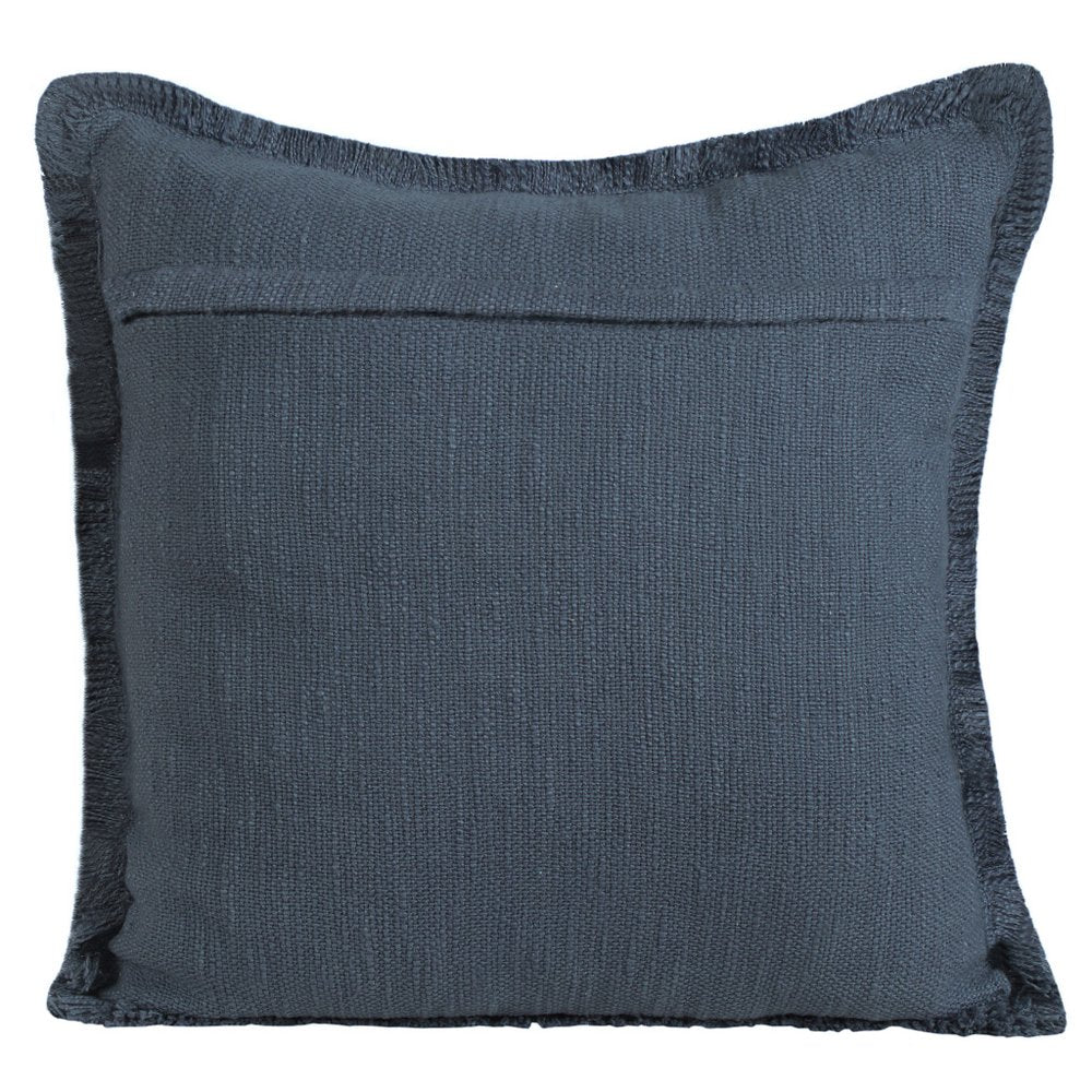20" Blue Cotton Throw Pillow Cover