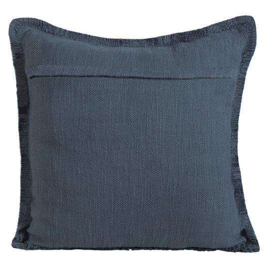 20" Blue Cotton Throw Pillow Cover