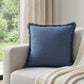 20" Navy Blue Cotton Throw Pillow Cover