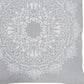 20" Gray And White Medallion Cotton Throw Pillow Cover