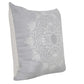 20" Gray And White Medallion Cotton Throw Pillow Cover