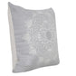 20" Gray And White Medallion Cotton Throw Pillow Cover