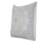 20" Gray And White Medallion Cotton Throw Pillow Cover