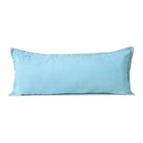 14" X 36" Blue Lumbar Cotton Throw Pillow Cover