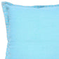 20" Blue Cotton Throw Pillow Cover