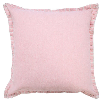 20" Pink Cotton Throw Pillow Cover