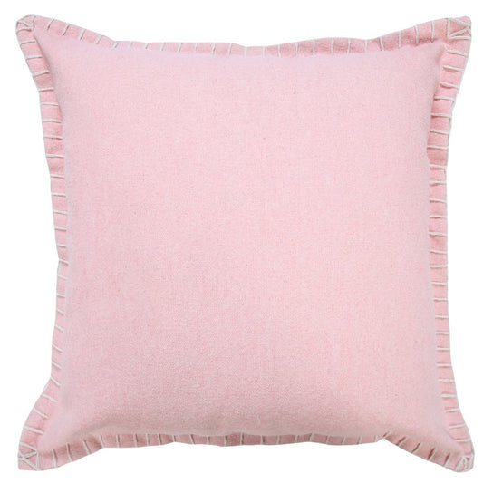 20" Pink Cotton Throw Pillow Cover