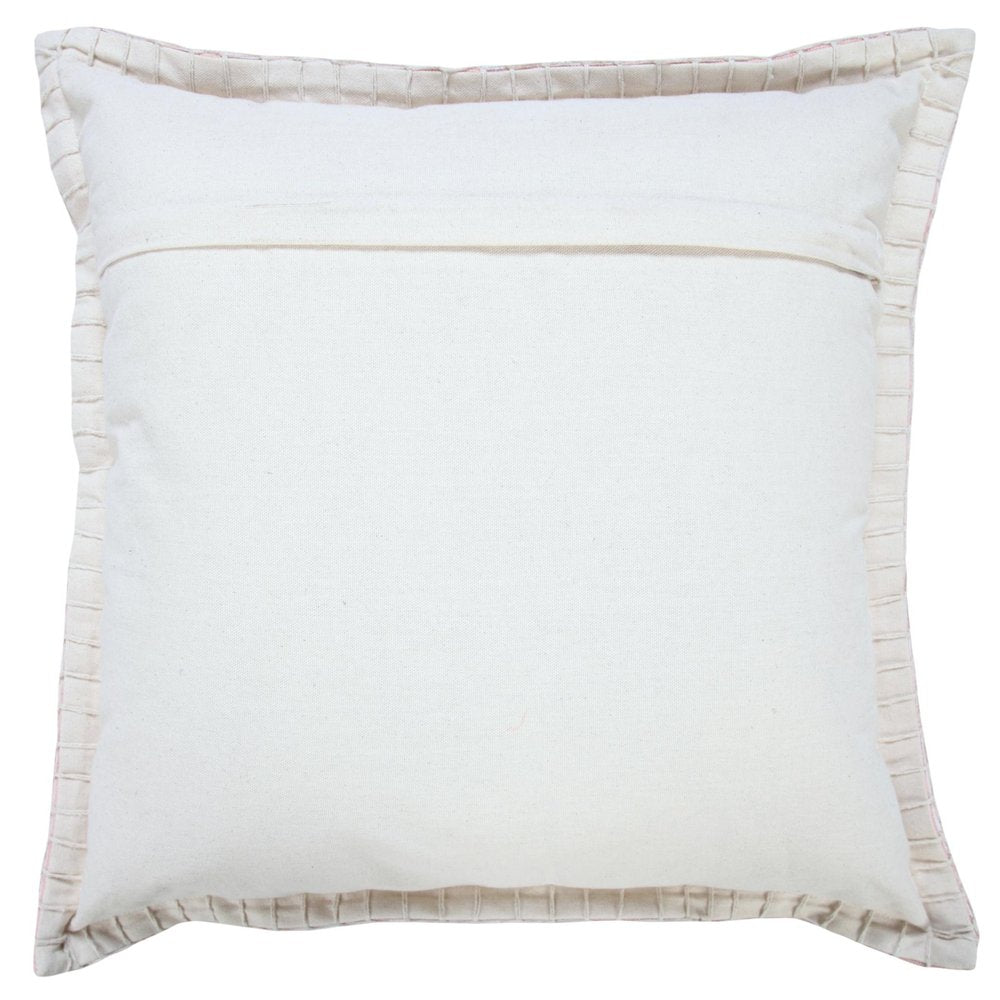 20" Pink Cotton Throw Pillow Cover