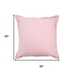 20" Pink Cotton Throw Pillow Cover