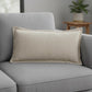 14" X 36" Beige Lumbar Cotton Throw Pillow Cover