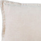 14" X 36" Beige Lumbar Cotton Throw Pillow Cover