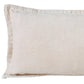 14" X 36" Beige Lumbar Cotton Throw Pillow Cover