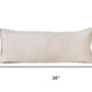 14" X 36" Beige Lumbar Cotton Throw Pillow Cover
