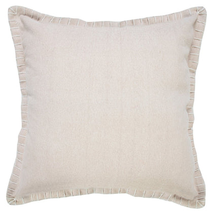 20" Beige Cotton Throw Pillow Cover