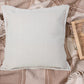 20" Beige Cotton Throw Pillow Cover