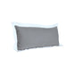 14" X 36" Gray And White Lumbar Color Block Cotton Throw Pillow Cover