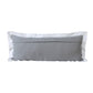 14" X 36" Gray And White Lumbar Color Block Cotton Throw Pillow Cover
