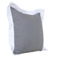 20" Gray And White Color Block Cotton Throw Pillow Cover