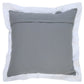 20" Gray And White Color Block Cotton Throw Pillow Cover